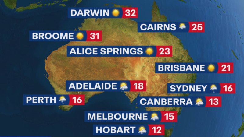 National weather forecast for Thursday August 1