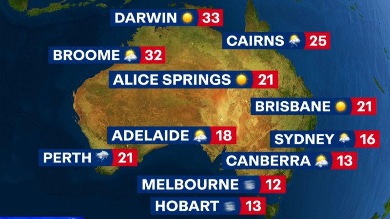 National weather forecast for Wednesday July 31