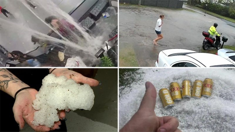 Wild weather causes roofs to collapse across Queensland