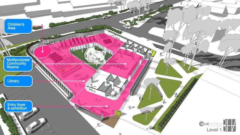 Brewster Hjorth’s concept plans for Sanctuary Point District Library