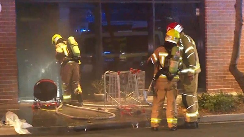 Man on fire running from 'suspicious' blaze at Sydney salon