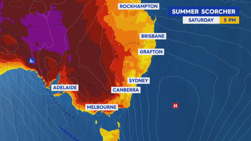 Parts of East Coast to bake in weekend heatwave