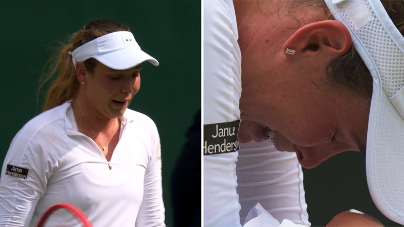 Vekic sobs during Wimbledon semi