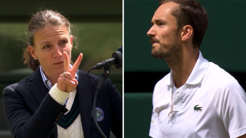 Medvedev berates umpire