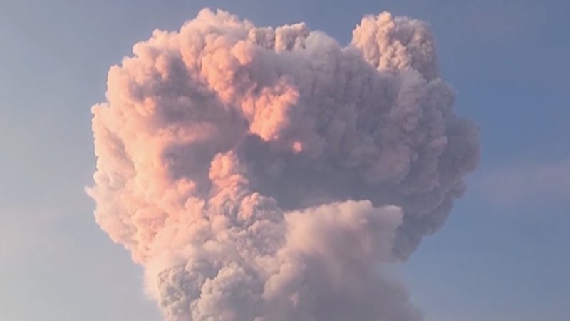 Travellers stranded after flights cancelled due to volcanic eruption