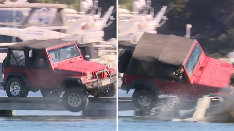 Man drives off jetty after police standoff in Perth