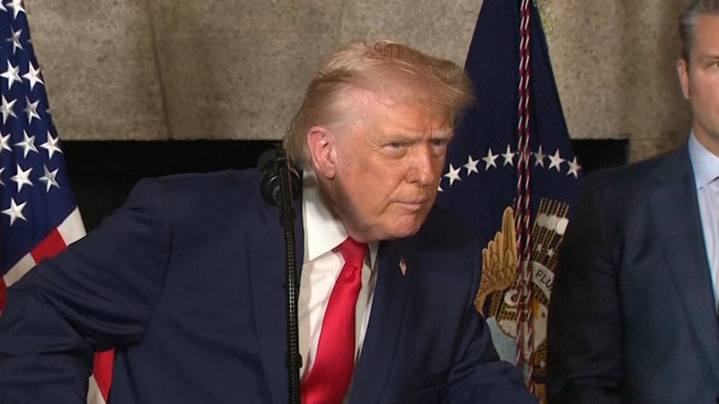 Trump reacts to photos made public from the Epstein files