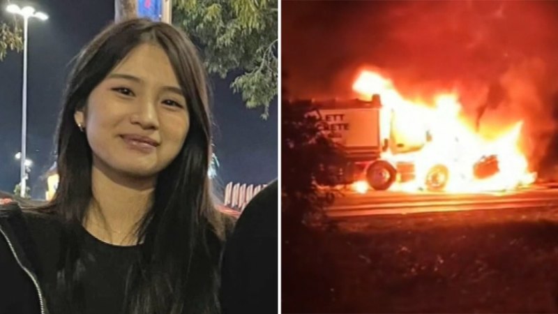 Young woman killed in fiery car crash