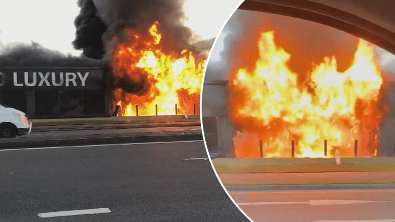 Police investigate suspicious fire at Gold Coast luxury car rental business