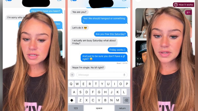 Trinity revealed a total stranger’s cheating ways in just a few texts