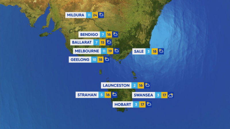 National weather forecast for Tuesday August 20