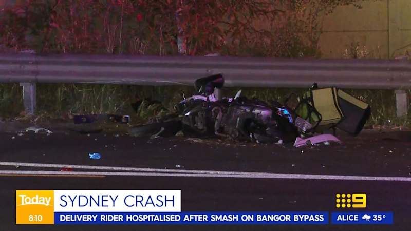 Delivery driver in hospital after collision with car allegedly involved in police chase