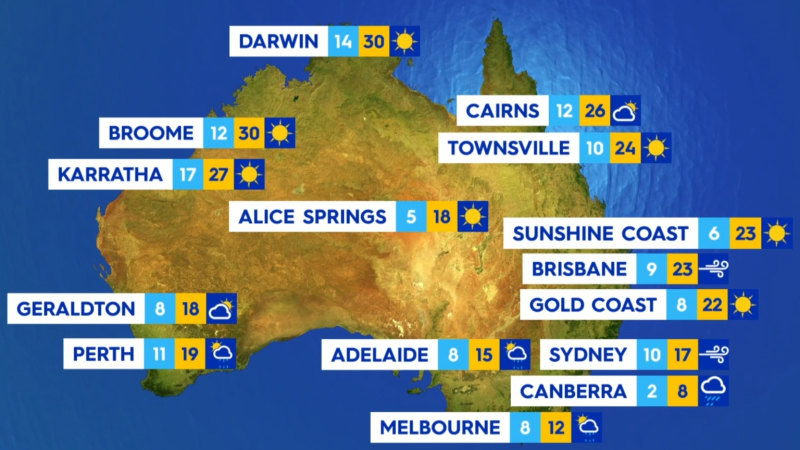 National weather forecast for Saturday July 20