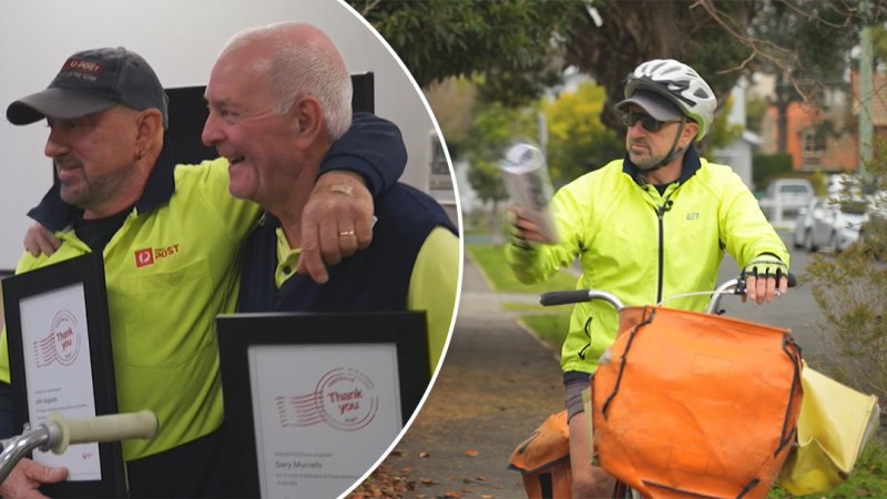 Guard of honour for South Australia’s longest-serving posties