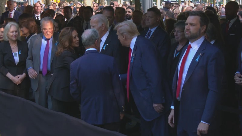 Kamala Harris and Donald Trump attend September 11 anniversary service