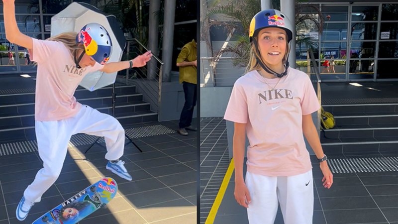 Olympian Chloe Covell explains how to do a kickflip