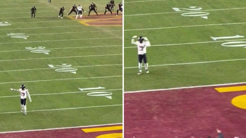 Bears player turns back on Hail Mary play to taunt rival fans