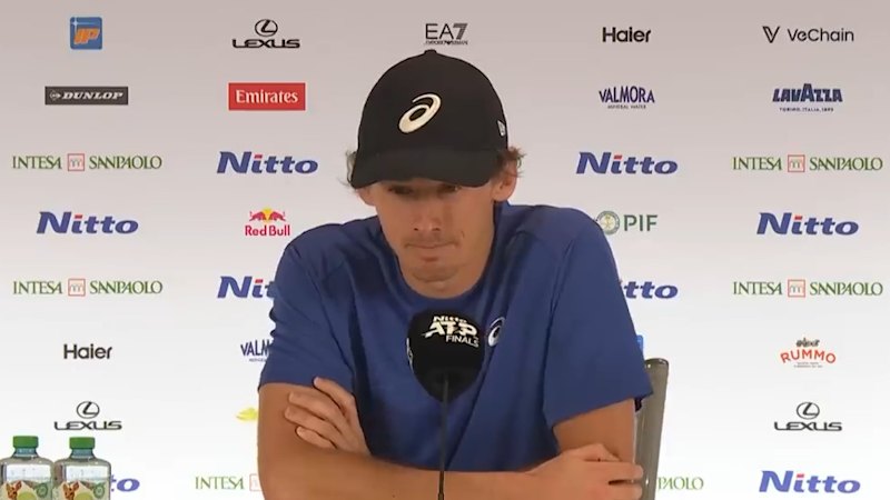 De Minaur 'makes peace' after ATP Finals win