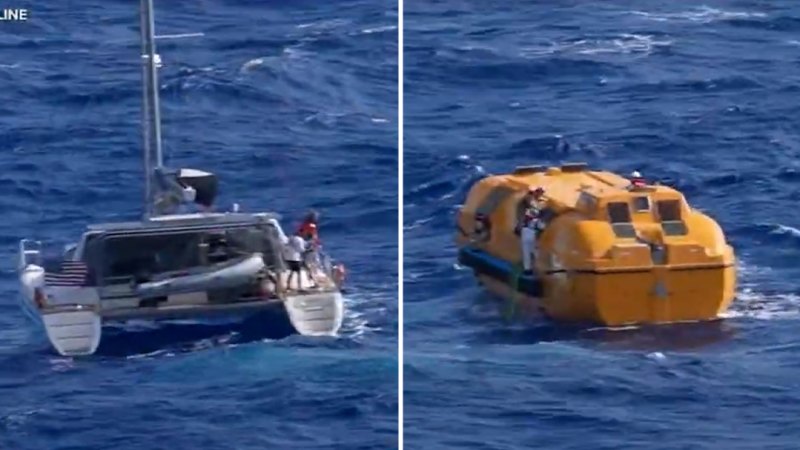 Disney cruise ship rescues 4 people from sinking catamaran