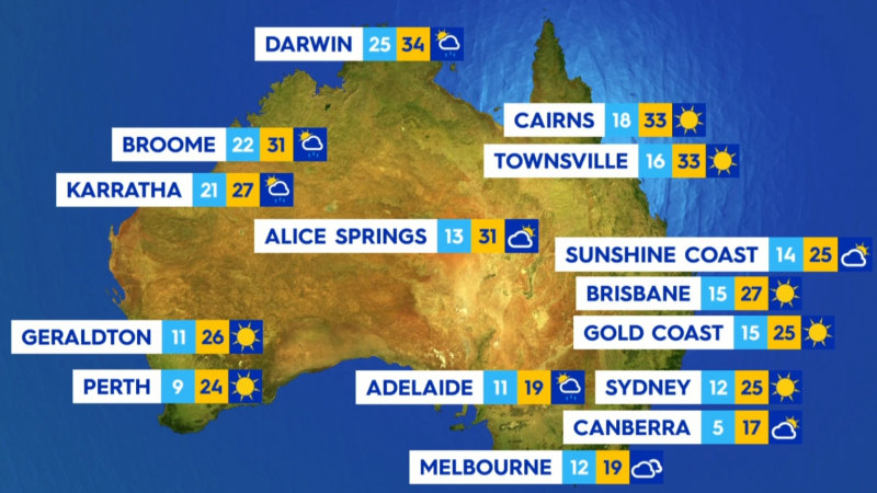 National weather forecast for Sunday September 22