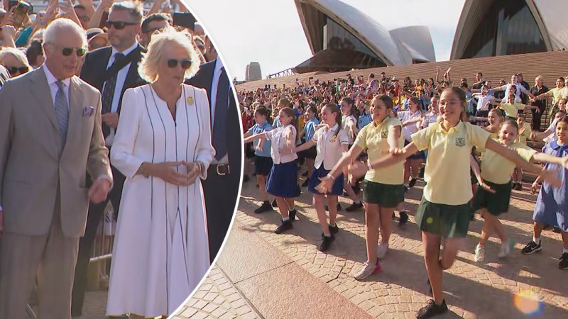 Aussie school students sing for King Charles and Queen Camilla