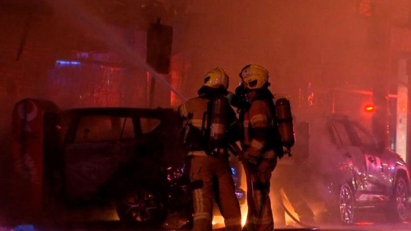 Lucky escape for family after Melbourne shop fire