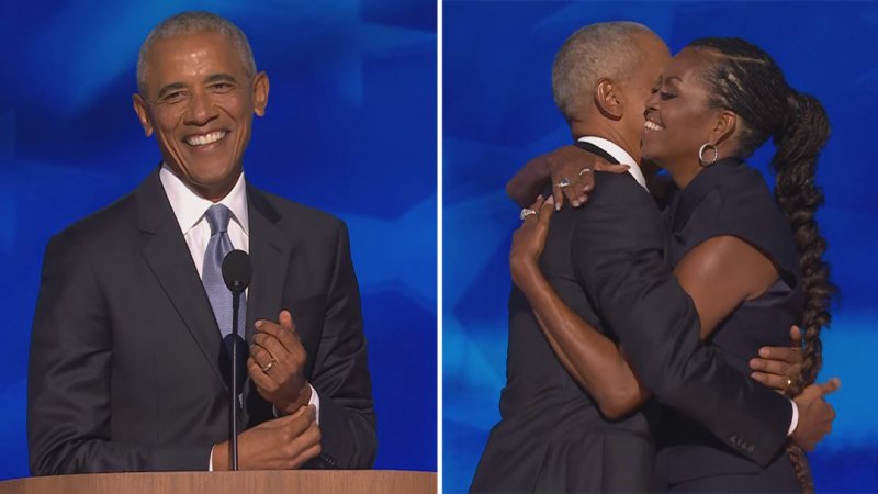 Michelle Obama introduces former President Barack Obama at Democratic National Convention