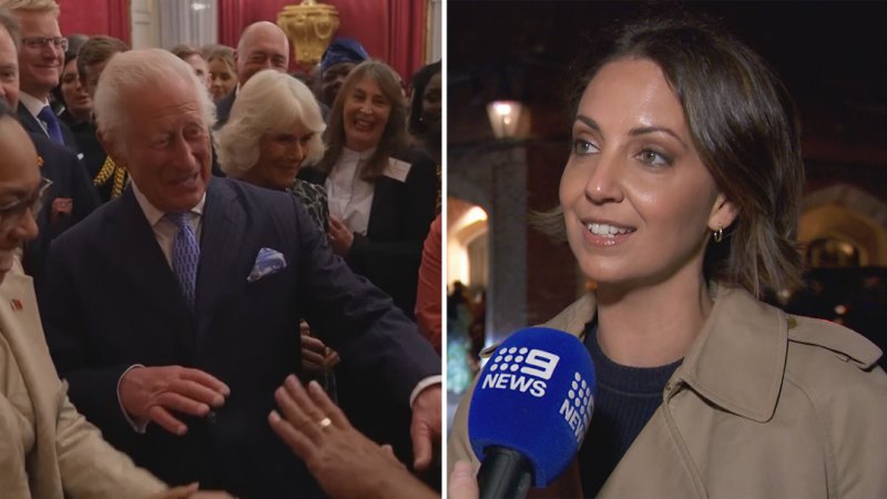 Brooke Boney meets Queen Camilla at palace reception