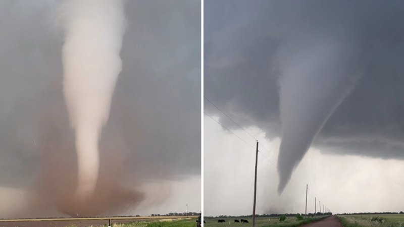 Queenslander comes face to face with US tornado