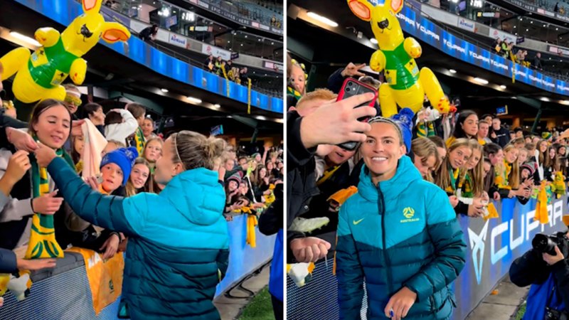 Matildas' Steph Catley gives away her 'magic' left boot to fan