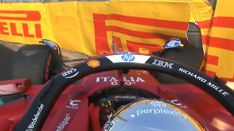 Lewis Hamilton crashes ahead of qualifying in Abu Dhabi