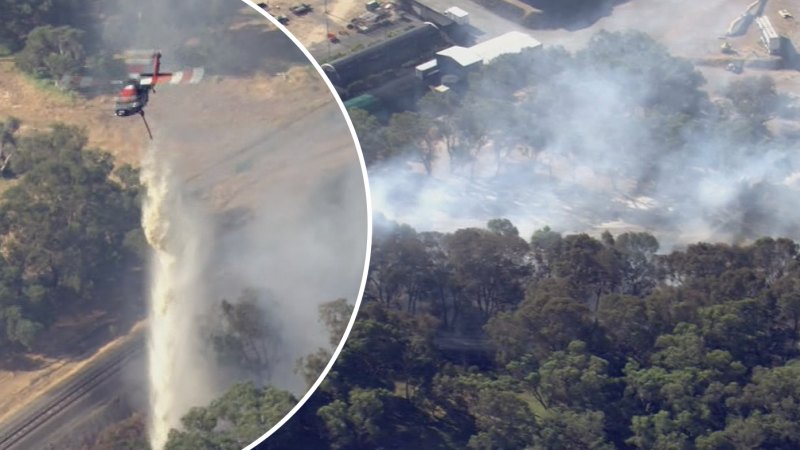 Bushfire burns south of Perth