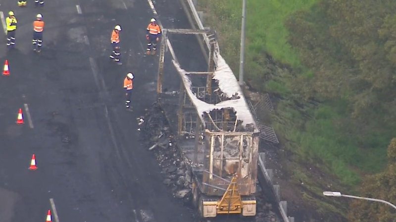 Stolen car causes truck to explode into flames