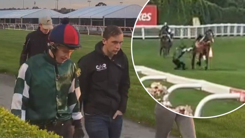 Superstar jockey in nasty track fall