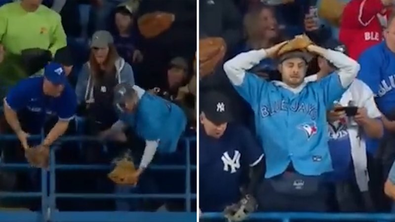Fan loses it after missing record HR ball