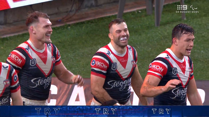 Teddy fools Gutho to finish off try