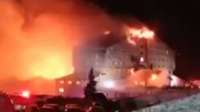 At least 10 dead in hotel fire at ski resort in Turkey