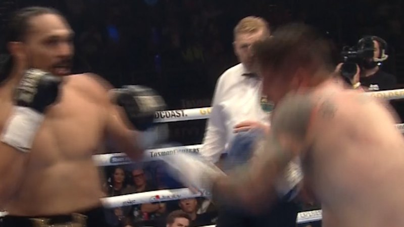 Aussie giant floors Montes in first round