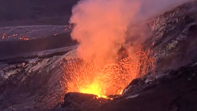 Lava flows from Hawaii's Kilauea Volcano