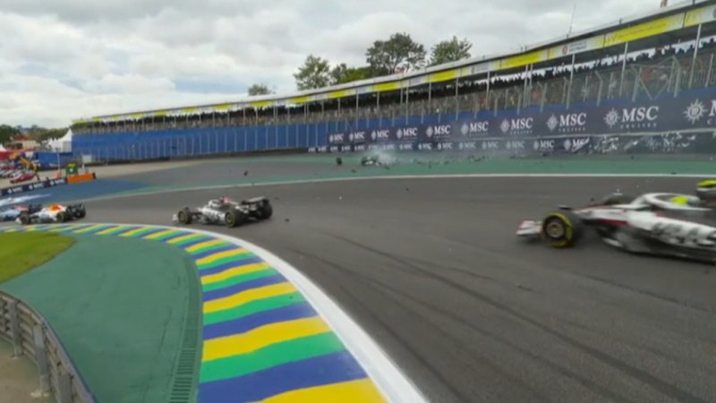 Bortoleto crashes in Sao Paulo