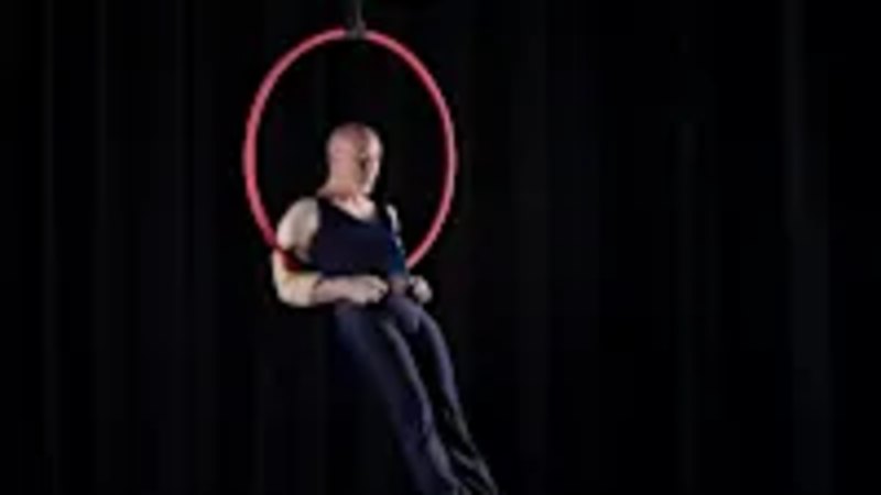 Hoop dreams: Kingsley Just achieves a record for the most aerial hoop somersaults in one minute