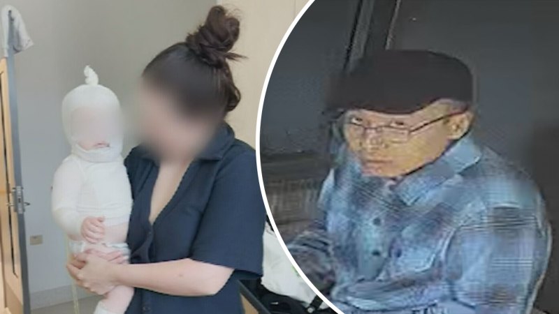 Brisbane baby attacker remains at large