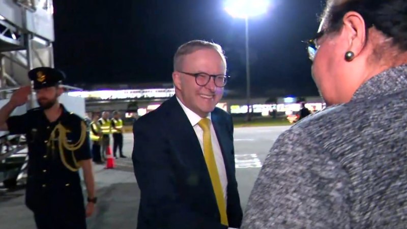 Albanese touches down in Tonga