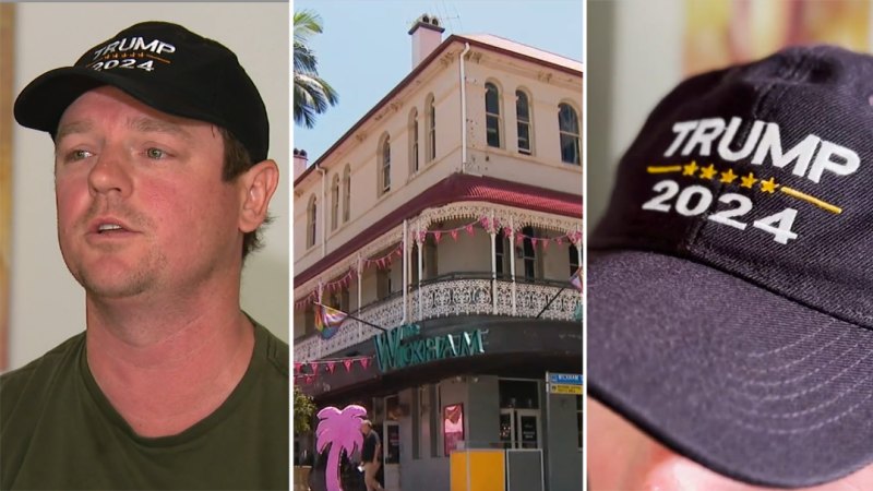 Man kicked out of Brisbane pub for wearing Trump 2024 cap