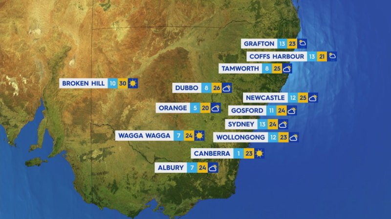 National weather forecast for Thursday October 10