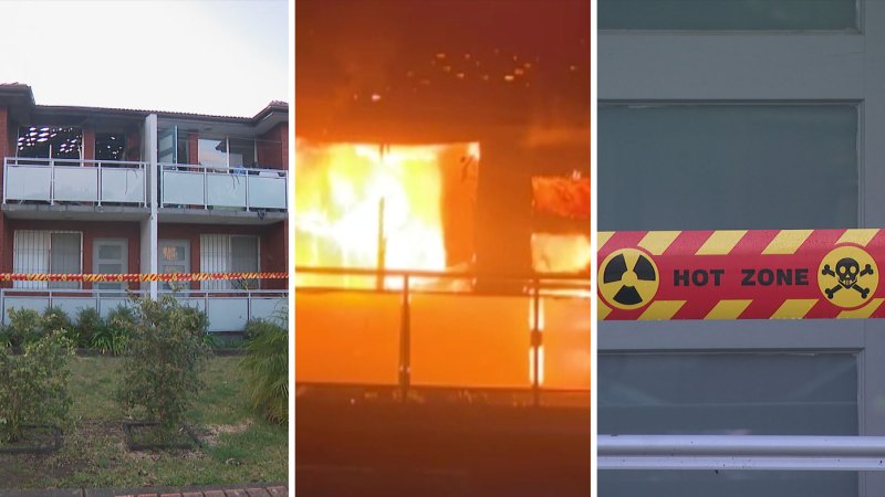 Residents hailed heroes after fire tears through unit block