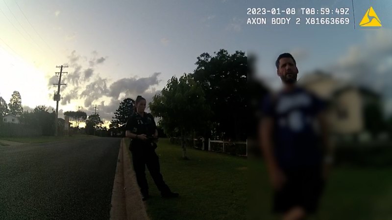 Video shows Joel Cauchi talking to police in 2023