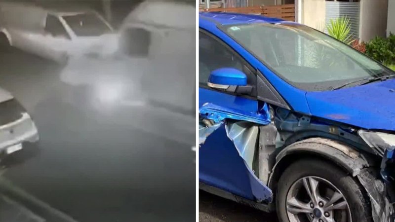 Terrifying moment truck barrels through narrow streets