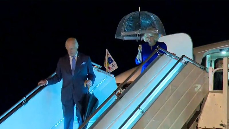 King Charles and Queen Camilla arrive in Australia