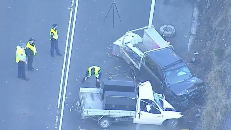 Driver dies after utes collide in Sydney’s south-west